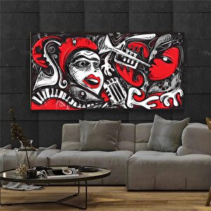 Caz Müziği Baskısı Saksafon Sanatı Caz Kulübü Dekoru Müzik Odası Duvar Sanatı Caz Ev Dekoru Caz Post 75x150 cm