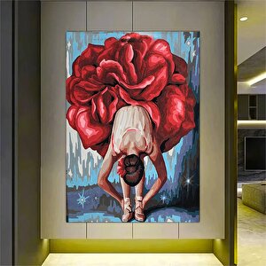Balerin Duvar Sanatı; Kadın Figürü 90x150 cm