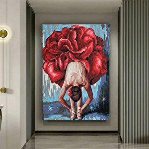 Balerin Duvar Sanatı; Kadın Figürü 90x150 cm