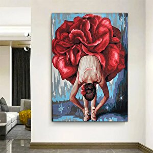 Balerin Duvar Sanatı; Kadın Figürü 90x150 cm