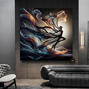 Balerin Dans Eden Kanvas Duvar Sanatı, İpek Elbiseli Modern Tasarım, Ev Dekoru Kanvas Baskı Tablosu