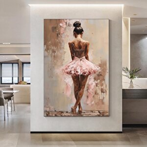 Balerin Kız Kanvas Baskısı, Soyut Ev Dekoru, Hediye İçin Bale Temalı Duvar Sanatı