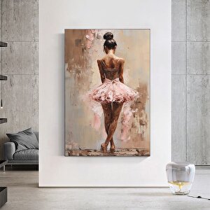 Balerin Kız Kanvas Baskısı, Soyut Ev Dekoru, Hediye İçin Bale Temalı Duvar Sanatı
