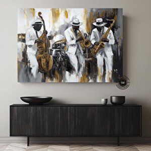 Uyumlu Ritimler Ii: Afrikalı Caz Grubu, Renkli Caz Temalı Kültür Duvar Dekoru