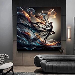 Balerin Dans Eden Kanvas Duvar Sanatı, İpek Elbiseli Modern Tasarım, Ev Dekoru Kanvas Baskı Tablosu