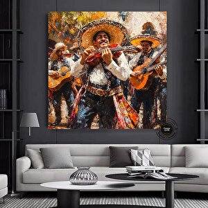 Mariachi Müzik Duvar Sanatı; Meksika Kültürü 30x30 cm