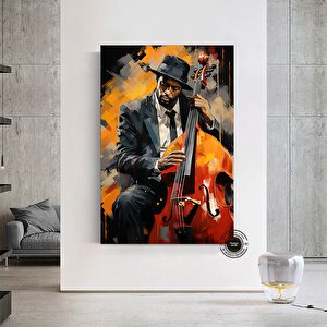 Graffiti Caz Müziği Kanvas Baskısı; Afrika Caz Duvar Sanatı; Caz Graffiti Tablosu