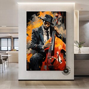 Graffiti Caz Müziği Kanvas Baskısı; Afrika Caz Duvar Sanatı; Caz Graffiti Tablosu