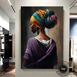 Afrikalı Kadın Kanvas Duvar Sanatı; Etnik Kanvas Duvar Sanatı; Etnik Duvar Dekoru; Afrikalı Kanvas;