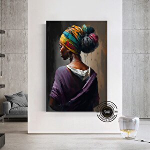 Afrikalı Kadın Kanvas Duvar Sanatı; Etnik Kanvas Duvar Sanatı; Etnik Duvar Dekoru; Afrikalı Kanvas;