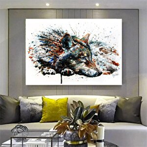 Özel Kurt Tablosu, Soyut Kanvas, Hayvan Duvar Sanat Baskıları, Ekstra Büyük Kanvas Duvar Sanatı