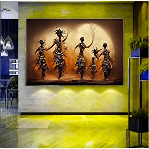 Afrikalı Sanat Kanvası - Afrikalı Geleneksel Kadın Kabile Etnik Kadın Görseli Duvar Sanatı Dekoru Ka