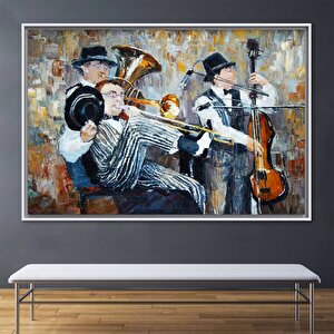 Caz Müzisyeni Posteri Kanvas Duvar Sanatı – Kadın Şarkıcı, Caz Posterleri, Enstrüman Görselleri 90x150 cm