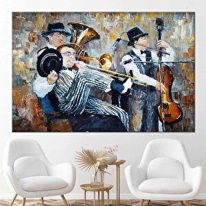 Caz Müzisyeni Posteri Kanvas Duvar Sanatı – Kadın Şarkıcı, Caz Posterleri, Enstrüman Görselleri 60x120 cm