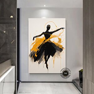 Modern Bale Kanvas Tablosu – Soyut Balerin Baskısı; Dans & Kadın; Ev Hediyesi 50x70 cm
