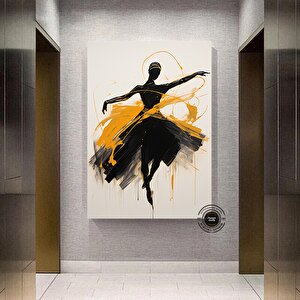 Modern Bale Kanvas Tablosu – Soyut Balerin Baskısı; Dans & Kadın; Ev Hediyesi 50x70 cm