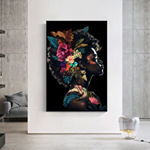 Etnik Kadın Kanvas Sanatı; Afrikalı Kadın Tablosu