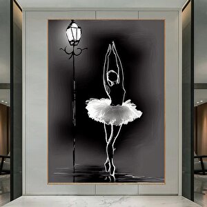 Balerin Kadın Kanvas Baskı – Soyut Duvar Sanatı; Dans Temalı Kanvas; Asmaya Hazır Tuval