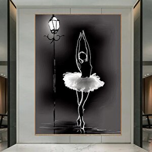 Balerin Kadın Kanvas Baskı – Soyut Duvar Sanatı; Dans Temalı Kanvas; Asmaya Hazır Tuval