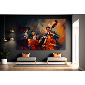 Caz Kulübü Kanvas Tablo | Gece Ve Müzik Teması 50x70 cm