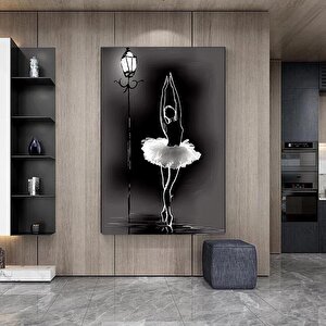 Balerin Kadın Kanvas Baskı – Soyut Duvar Sanatı; Dans Temalı Kanvas; Asmaya Hazır Tuval 30x40 cm