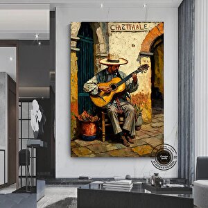 Çerçeveli Kanvas Üzerinde Meksika Mariachi Sanatı – Renkli Meksika Tablosu, Modern Meksika Dekoru