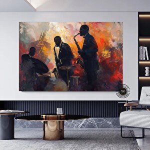 Caz Duvar Sanatı; Müzisyen Baskıları; Soyut Modern Sanat Baskıları 120x180 cm