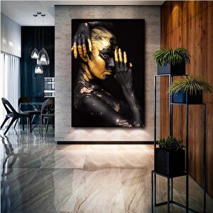 Modern Afrikalı Kadın Tablosu – Oturma Odası Dekoru, Etnik Kadın Sanatı 30x40 cm