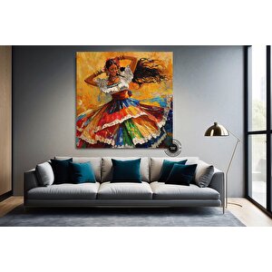 Meksikalı Dansçı Kanvas Tablosu; Hazır Asmaya