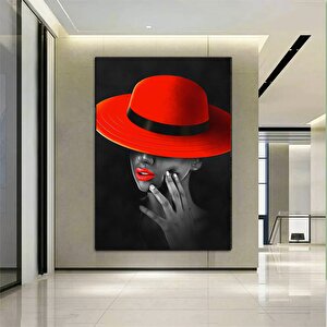 Moda Kızı Kanvas Resmi; Kırmızı Şapkalı Kadın Kanvas Resmi; Siyah Kadın Kanvas Baskısı; Etnik Kız Du