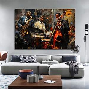 Caz Duvar Sanatı; Müzisyen Baskıları; Afrika Duvar Sanatı Baskıları; Soyut Modern Duvar Sanatı Baskı 20x30 cm