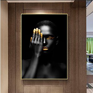 Modern Afrikalı Kadın Tablosu – Oturma Odası Dekoru, Etnik Kadın Sanatı 60x90 cm