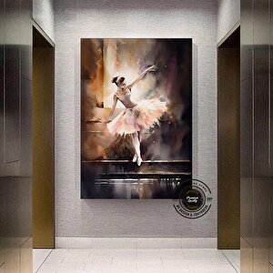 Pembe Balerin I; Soyut Resim Tasarımı; Kanvas Baskı; Ev Dekoru; Kanvas Duvar Sanatı; Lüks Sanat; Mük 20x30 cm