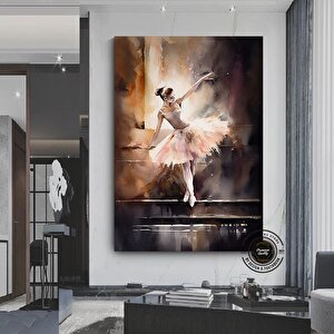 Pembe Balerin I; Soyut Resim Tasarımı; Kanvas Baskı; Ev Dekoru; Kanvas Duvar Sanatı; Lüks Sanat; Mük 100x200 cm