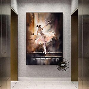 Pembe Balerin I; Soyut Resim Tasarımı; Kanvas Baskı; Ev Dekoru; Kanvas Duvar Sanatı; Lüks Sanat; Mük 100x200 cm