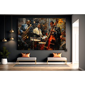 Caz Duvar Sanatı; Müzisyen Baskıları; Afrika Duvar Sanatı Baskıları; Soyut Modern Duvar Sanatı Baskı 60x120 cm