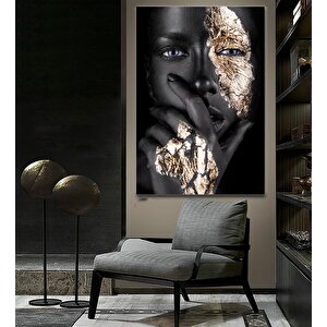 Modern Afrikalı Kadın Tablosu – Oturma Odası Dekoru, Etnik Kadın Sanatı 60x90 cm