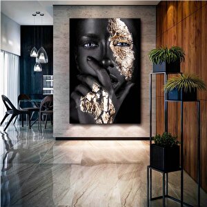 Modern Afrikalı Kadın Tablosu – Oturma Odası Dekoru, Etnik Kadın Sanatı