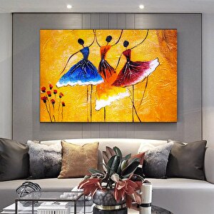 Renkli Sanat Eseri – Yağlı Boya Baskısı; Balerin Baskısı; Bale Sanatı Kanvas; Dans Sanatı; Afrikalı 40x60 cm