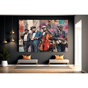 Afrikalı Caz Grafitisi; Saxofon Kanvas; Jazz Kanvas
