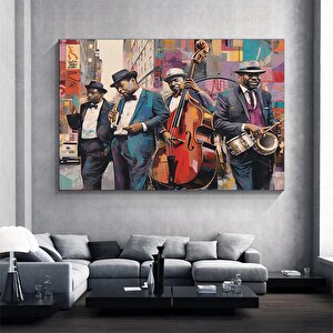 Afrikalı Caz Grafitisi; Saxofon Kanvas; Jazz Kanvas