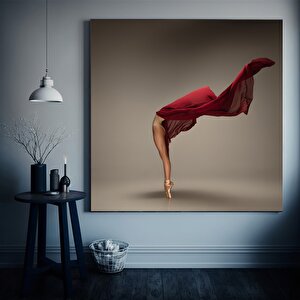 Dans Eden Balerin Kanvas Tablosu, Kadın Figürlü Dans Baskısı, Klasik Bale, Modern Dans 60x60 cm