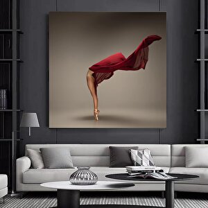 Dans Eden Balerin Kanvas Tablosu, Kadın Figürlü Dans Baskısı, Klasik Bale, Modern Dans 40x40 cm