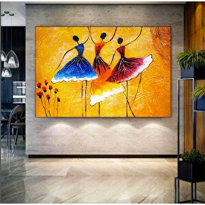 Renkli Sanat Eseri – Yağlı Boya Baskısı; Balerin Baskısı; Bale Sanatı Kanvas; Dans Sanatı; Afrikalı