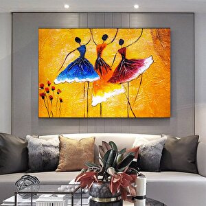 Renkli Sanat Eseri – Yağlı Boya Baskısı; Balerin Baskısı; Bale Sanatı Kanvas; Dans Sanatı; Afrikalı 90x180 cm