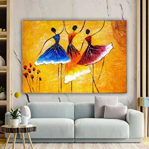 Renkli Sanat Eseri – Yağlı Boya Baskısı; Balerin Baskısı; Bale Sanatı Kanvas; Dans Sanatı; Afrikalı 90x180 cm