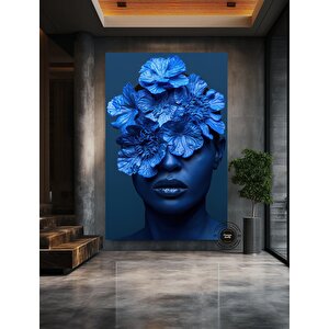 Etnik Kadın Kanvas Sanatı, Çok Renkli Soyut Kadın Portresi