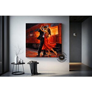 Kanvas Ev Dekoru; Büyük Kanvas; Dans Eden Çift Tablo Baskısı; Müzik Odası Sanatı; Tango Çifti Kanvas