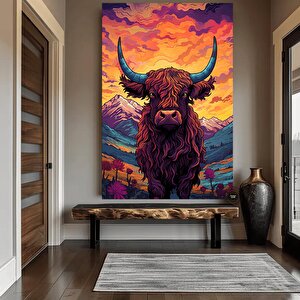 Çiftlik Evi Sığır Çiftliği Dekoru Tuval Duvar Sanatı, İnek Tuval Baskısı Duvar Sanatı, Portre