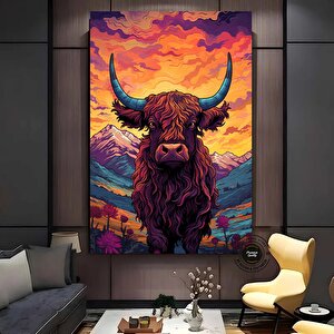 Çiftlik Evi Sığır Çiftliği Dekoru Tuval Duvar Sanatı, İnek Tuval Baskısı Duvar Sanatı, Portre